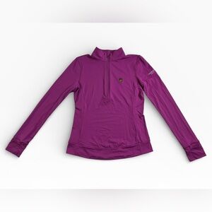 Greyson Womens Golf Pullover Halley 1/4 Zip Size Medium Purple Spanish Oaks Club